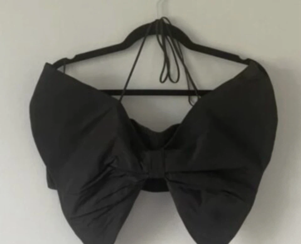 Black Bow Halter Top