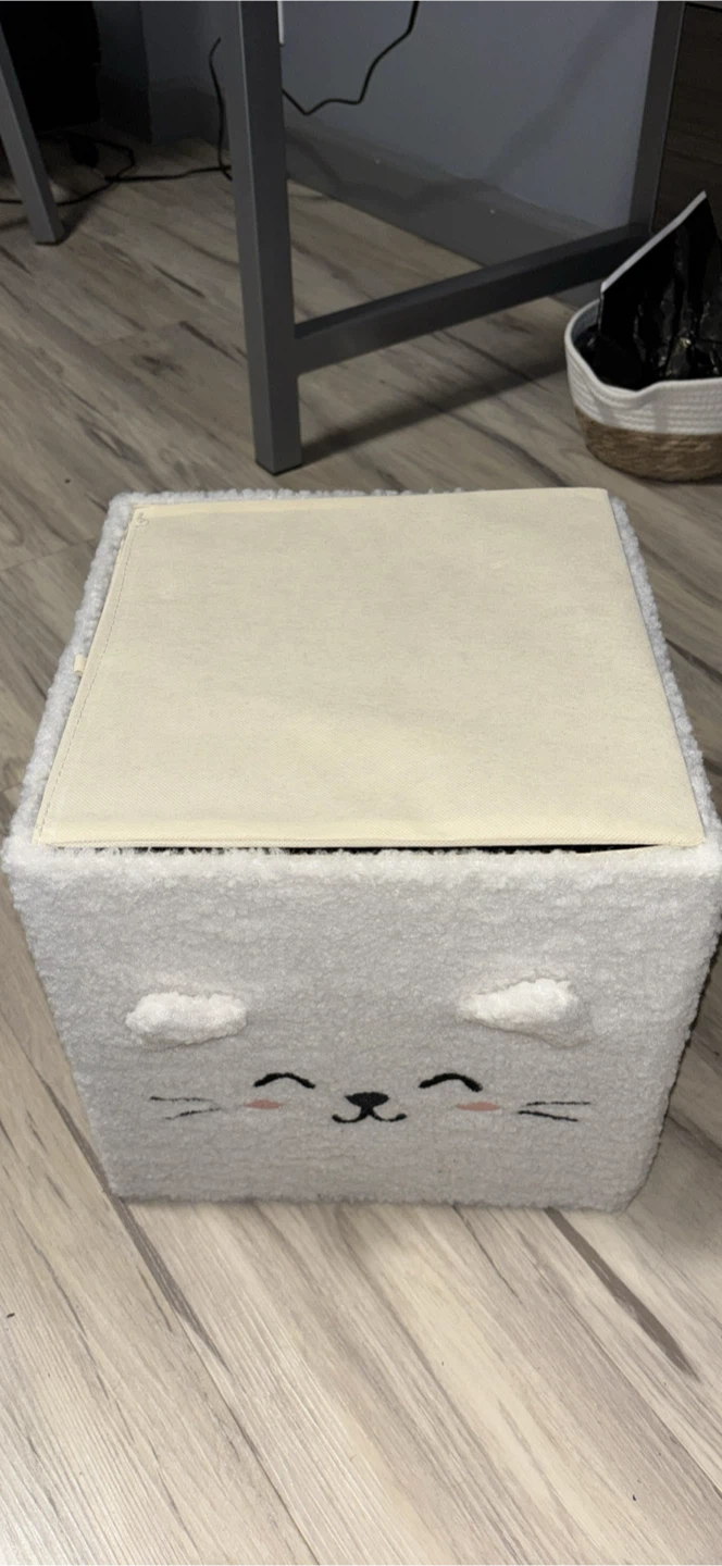 White Cat Storage Ottoman - photo 3