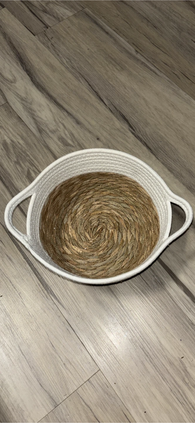 Woven jute Storage Basket with Handles - photo 2