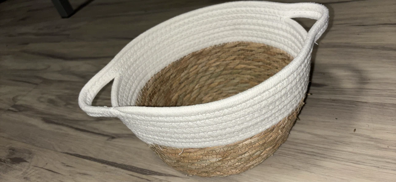 Woven jute Storage Basket with Handles - photo 3