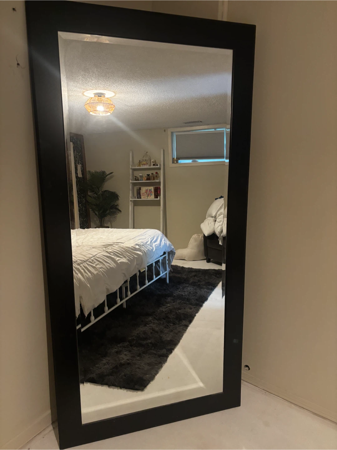 Full Length Black Framed Mirror - photo 2