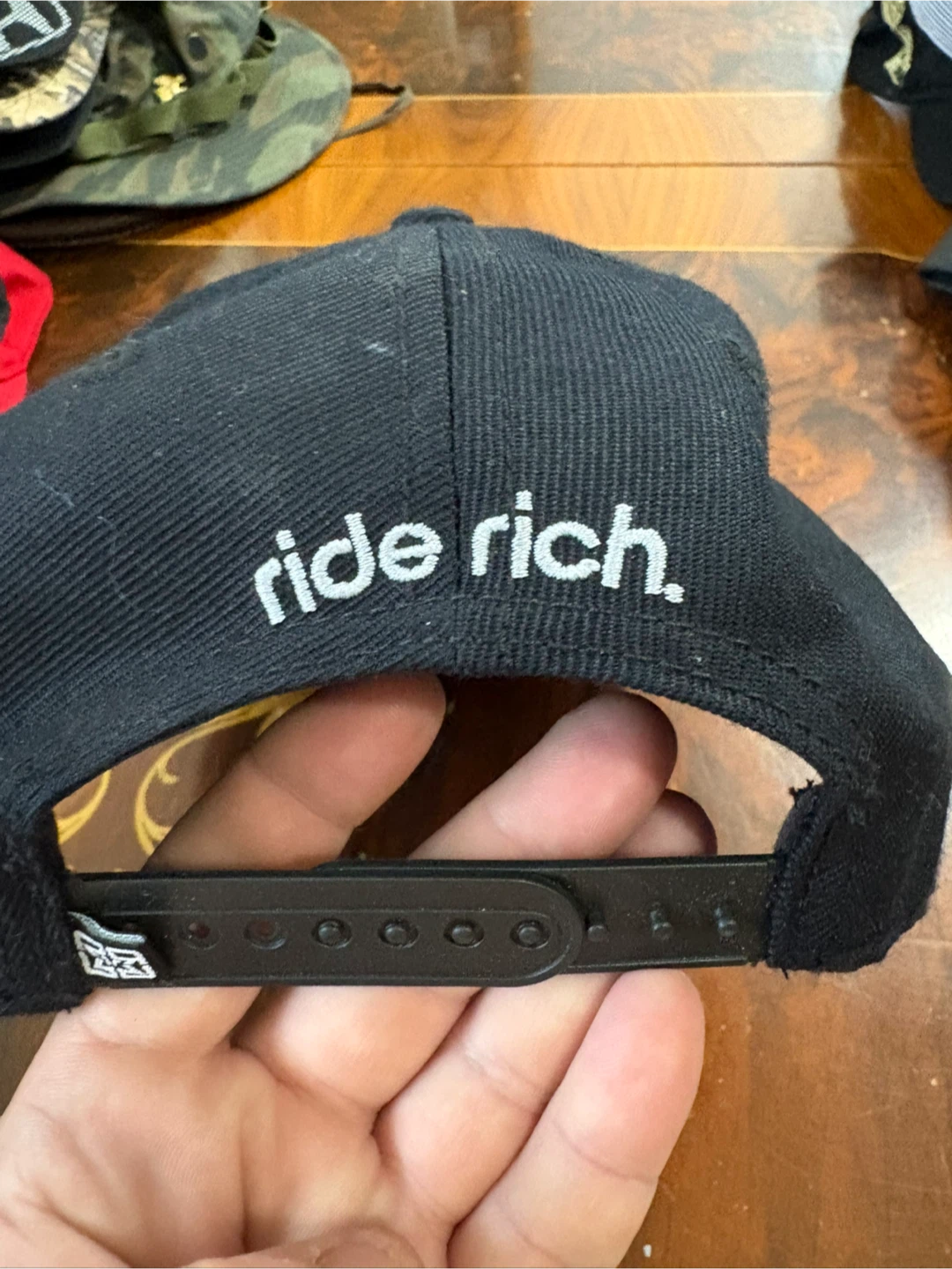 Ride Rich Fast As Fxck Black Snapback Cap - photo 4