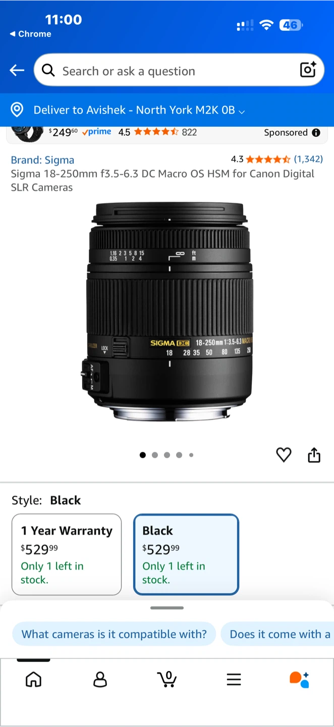 Sigma DC 18-250mm 1:3.5-6.3 Macro HSM Lens - photo 5