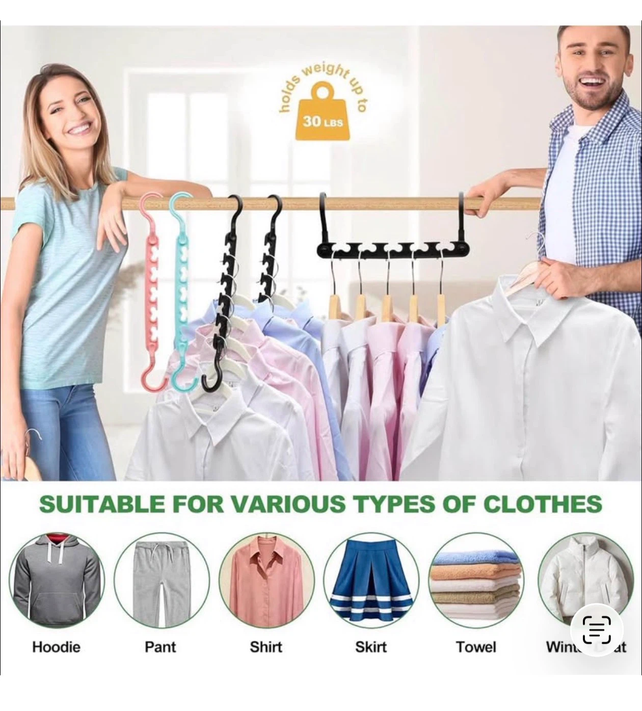Space Saving Closet Hanger Organizers