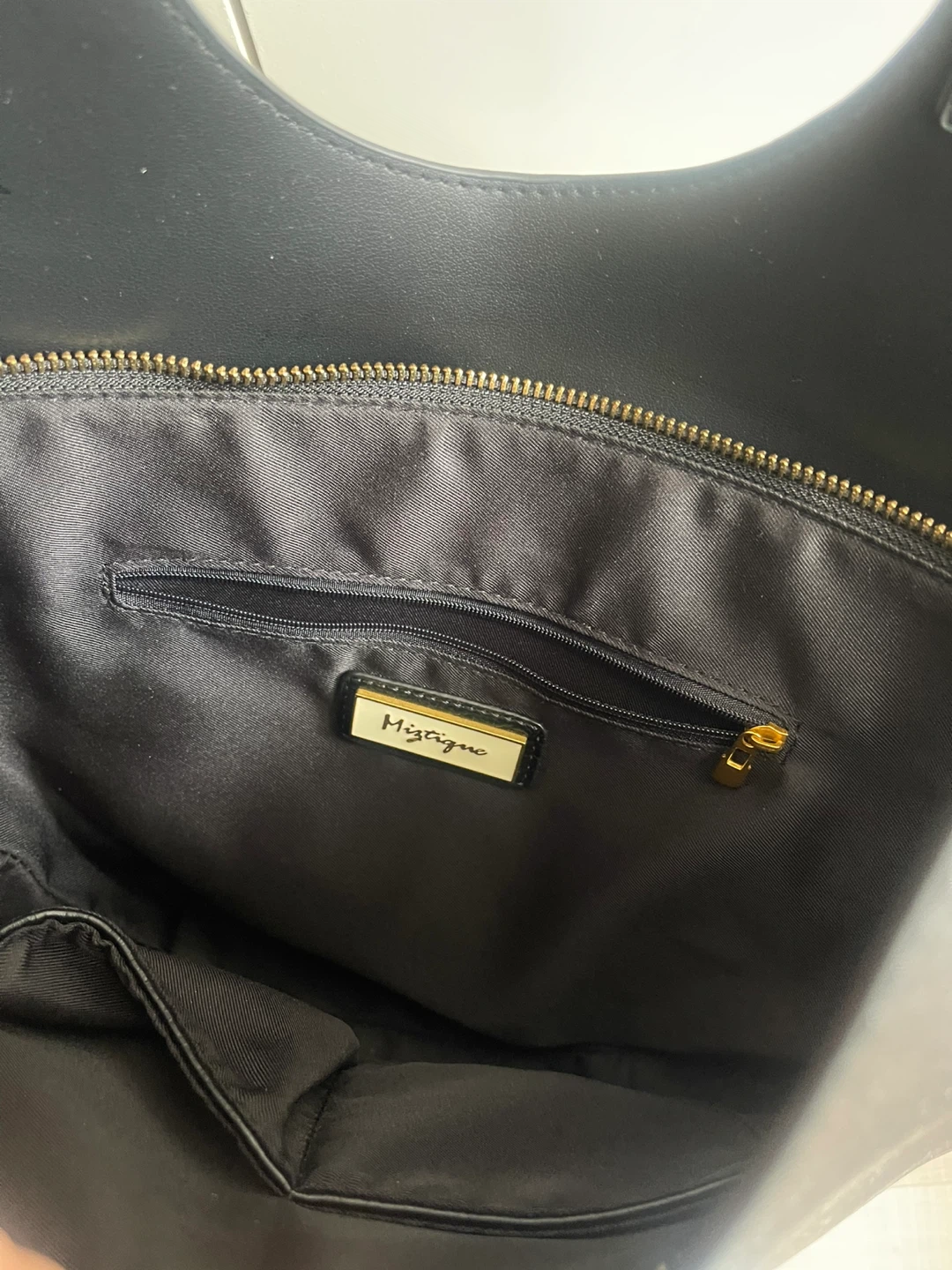 Mizanne Black Faux Leather Shoulder Bag - photo 3