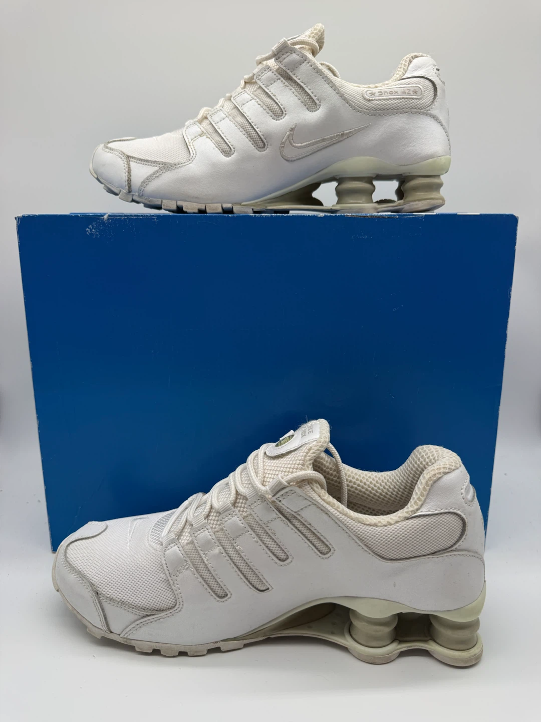 Nike Shox NZ White Silver Women’s Athletic Sneakers Size US 8,5