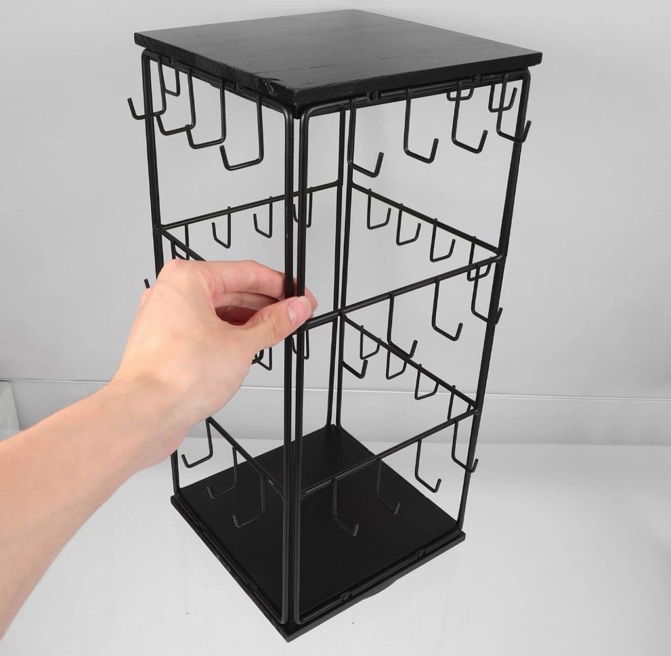 Black Metal Earring Display Stand