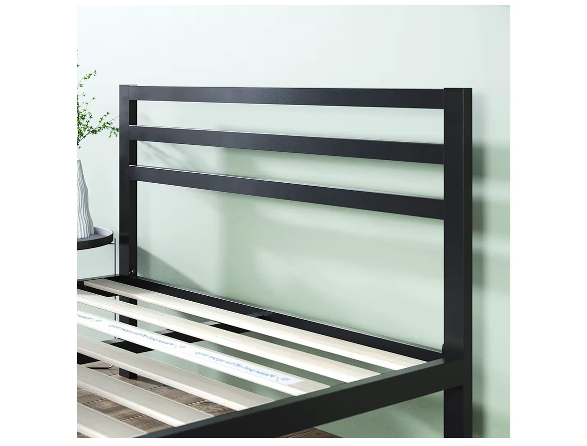 Black metal bed frame with headboard - photo 3
