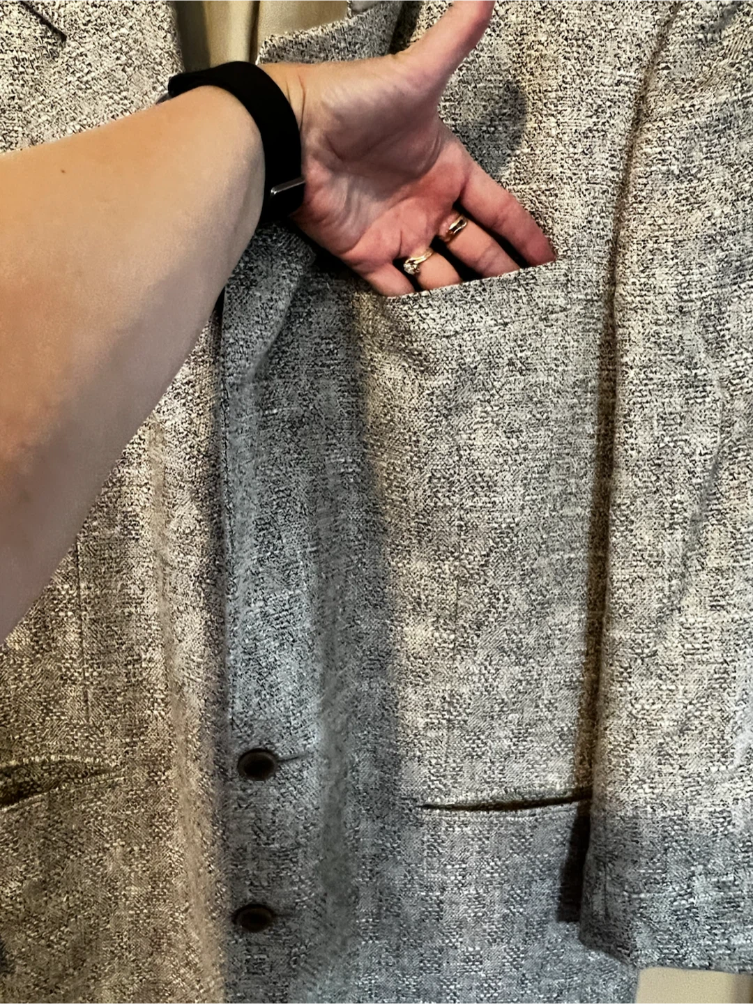 Elegant Men's Wear Grey Textured Blazer - photo 3