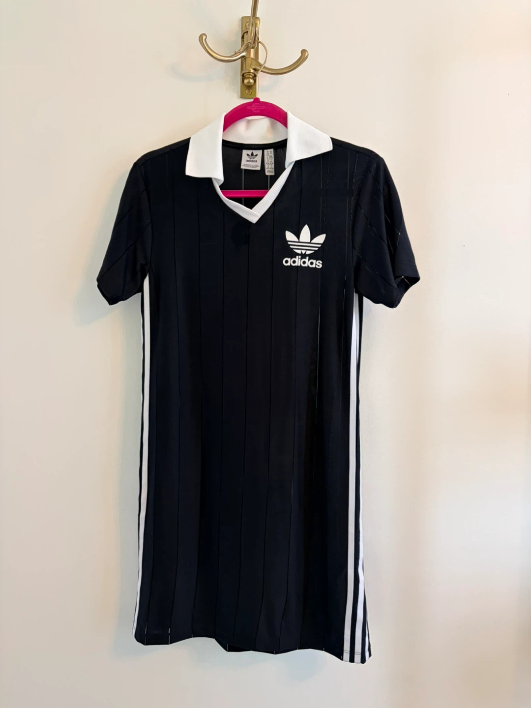 Adidas Black Striped Collar Dress