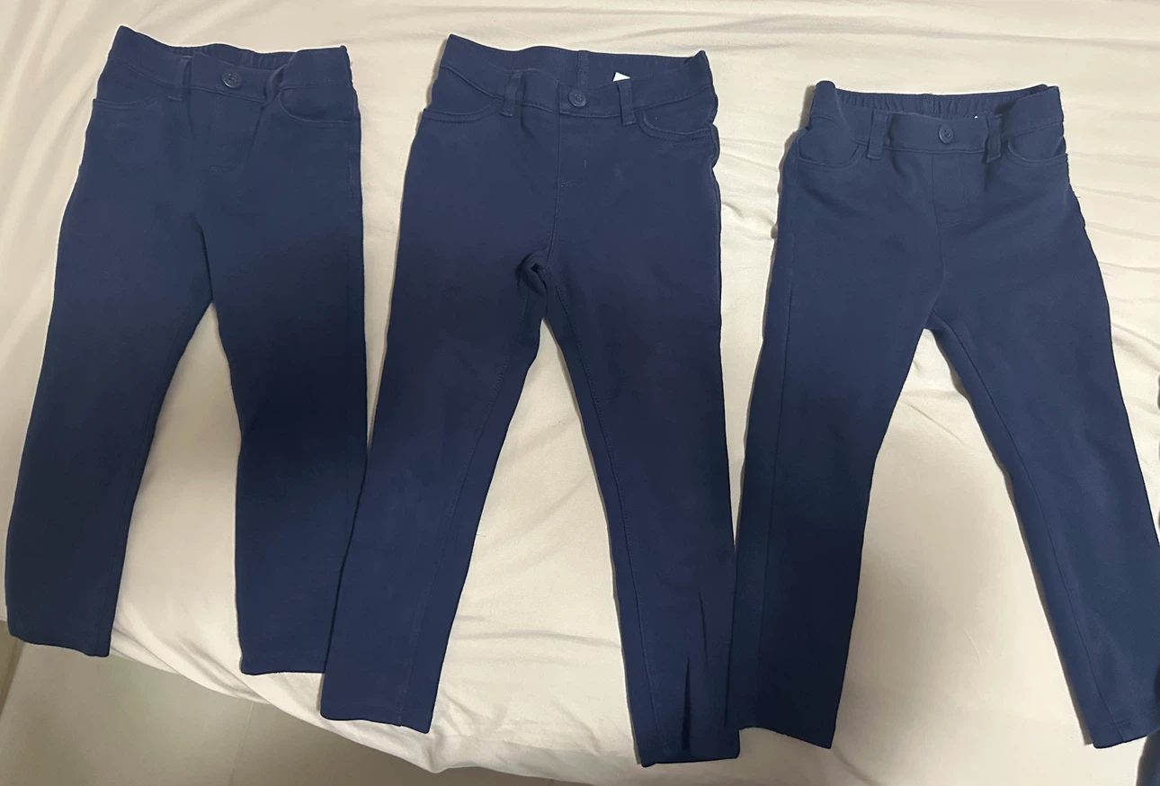 The Children's Place Navy Blue Pants - Size 4T (Set of 3)