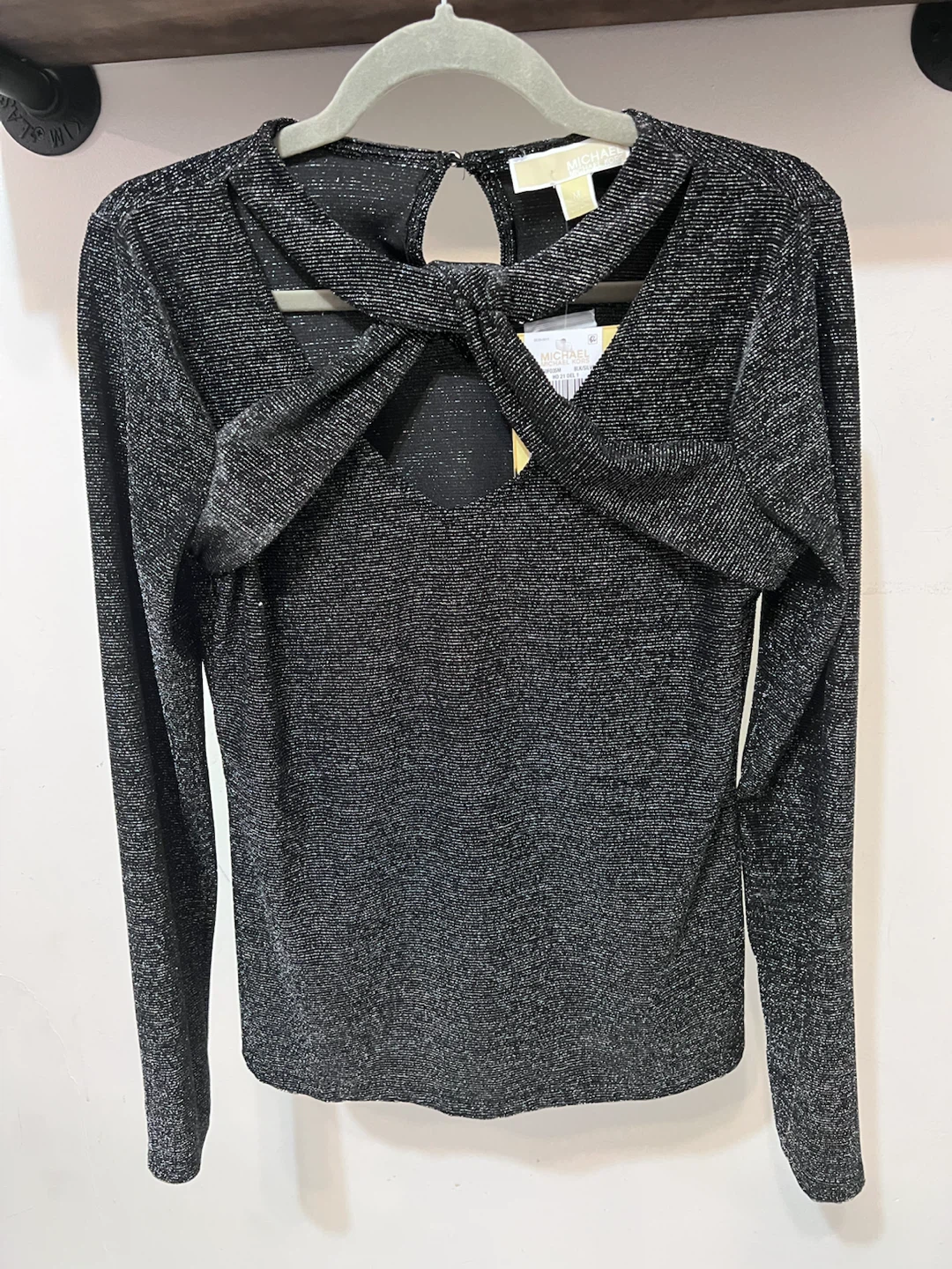 Michael Kors Black/Silver Metallic Top – NEW WITH TAGS – Size M