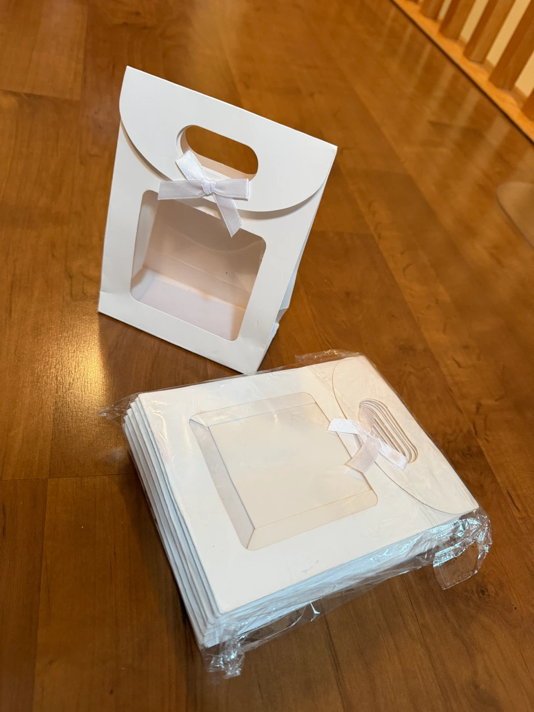 White Treat Boxes with Window (Set of 10)