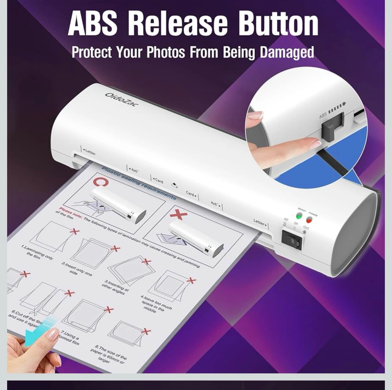 OidoxZac Laminator with ABS Release Button - photo 2