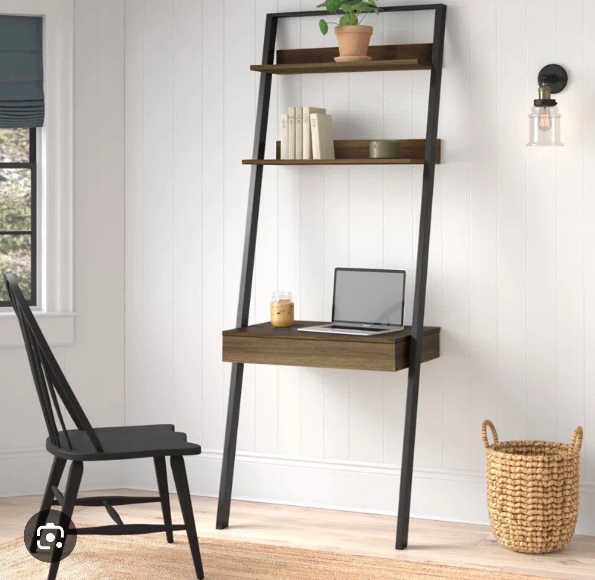 Ladder Desk with Shelving - photo 2
