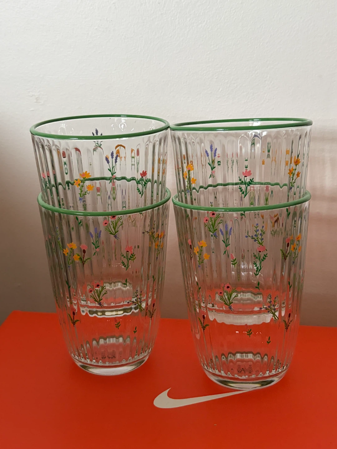Rakle Set of 4 Floral Glasses