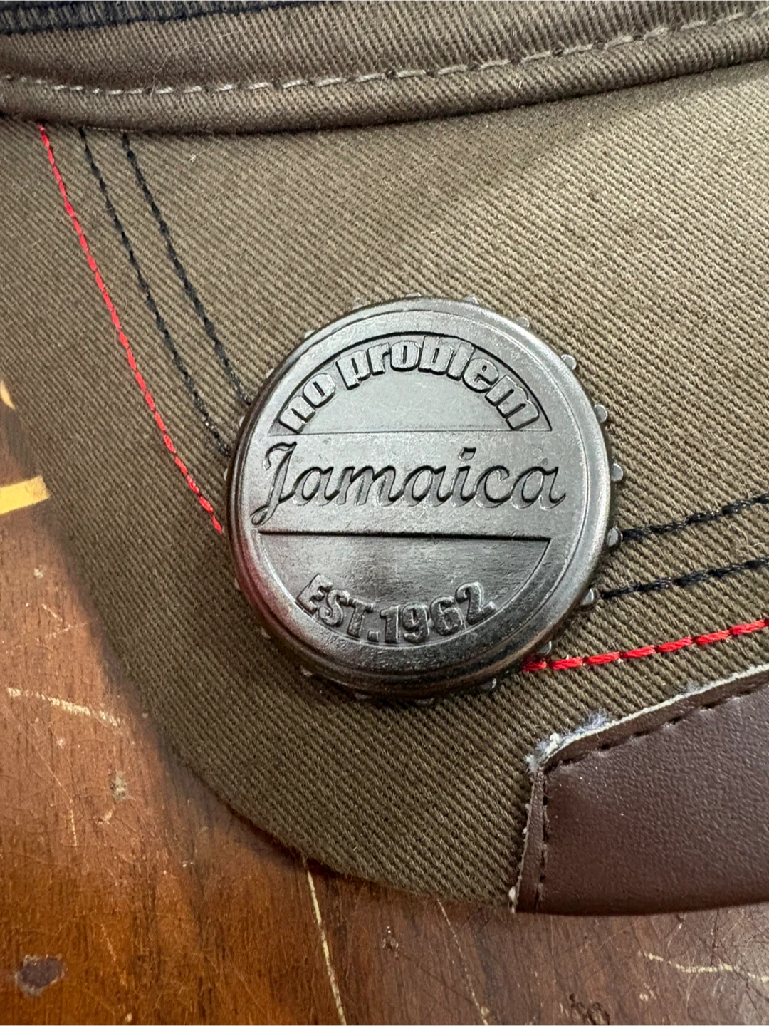 Jamaica No Problem Olive Green Baseball Cap - photo 2