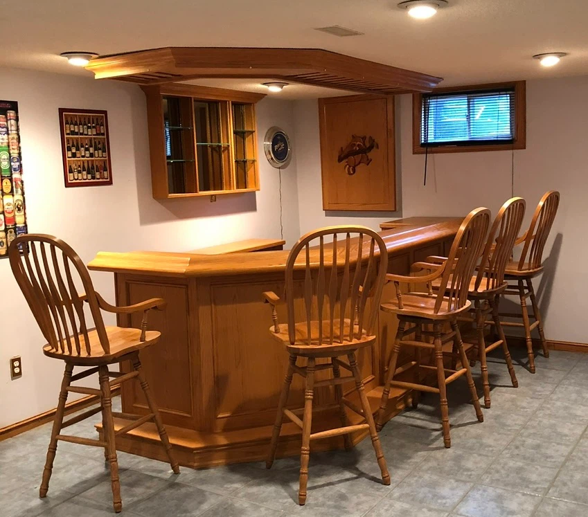 Solid Oak Wood Home Bar - photo 5