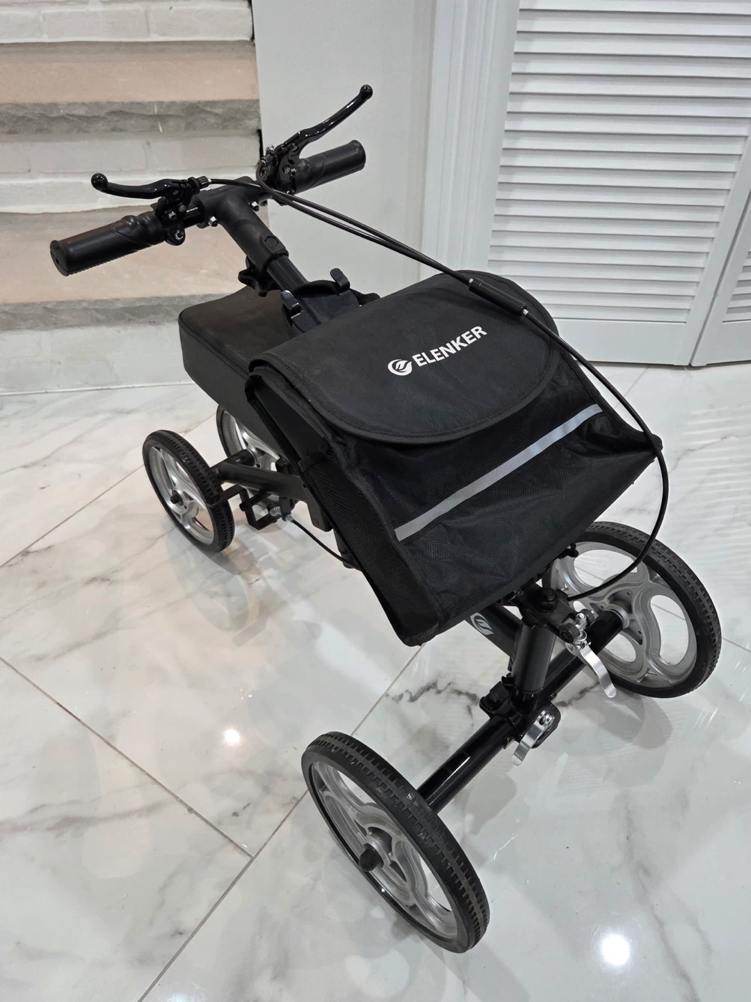 ELENKER Rolling Knee Scooter Walker with Bag - photo 3