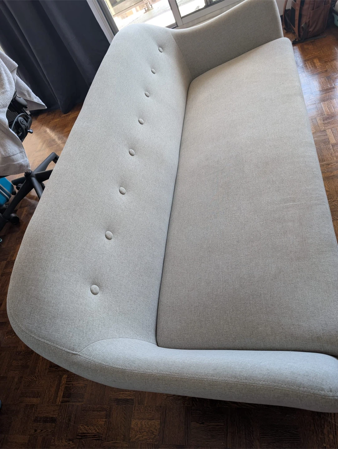 Light Grey Three-Seater Sofa