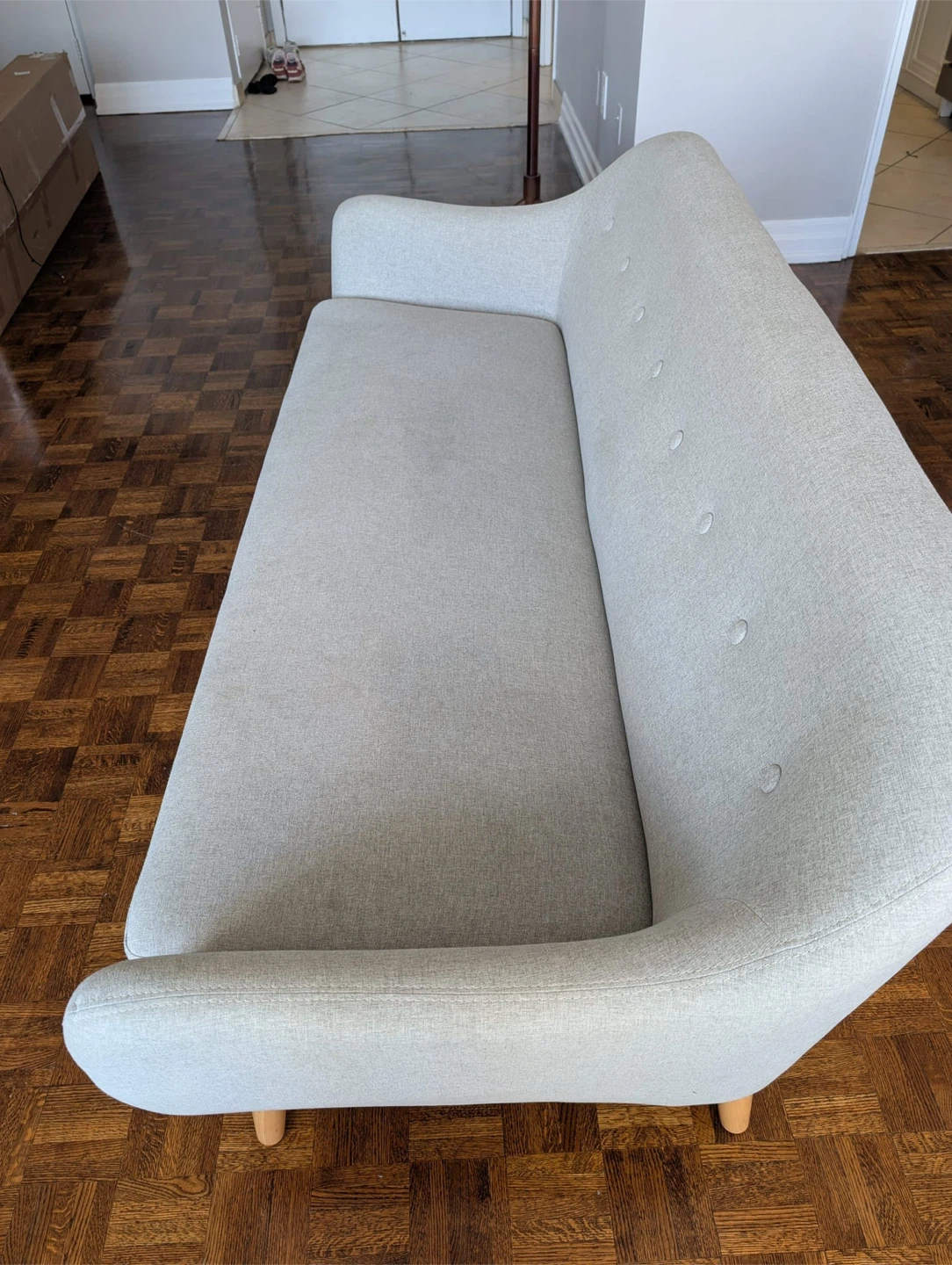 Light Grey Three-Seater Sofa - photo 3
