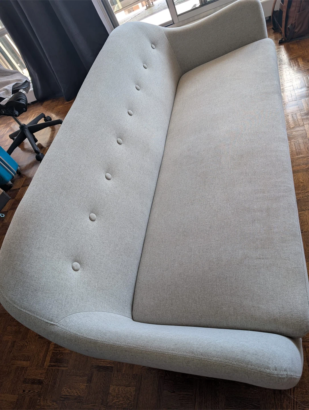 Light Grey Three-Seater Sofa - photo 4