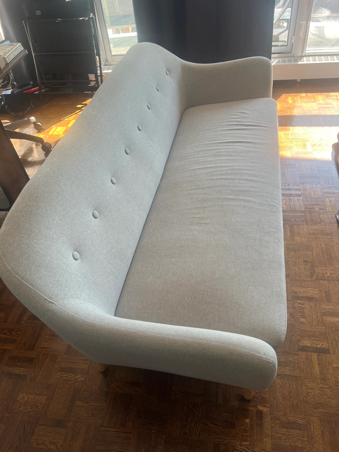 Light Grey Three-Seater Sofa - photo 5