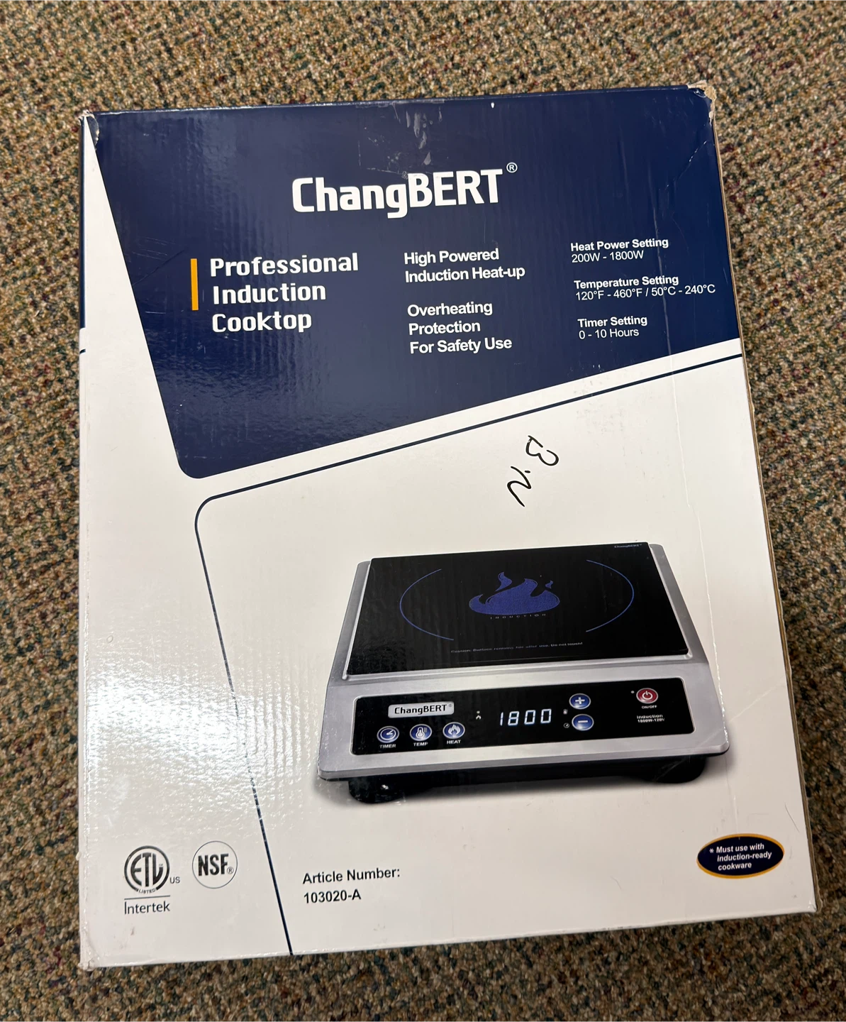 ChangBERT 1800W Professional Induction Cooktop – Commercial
