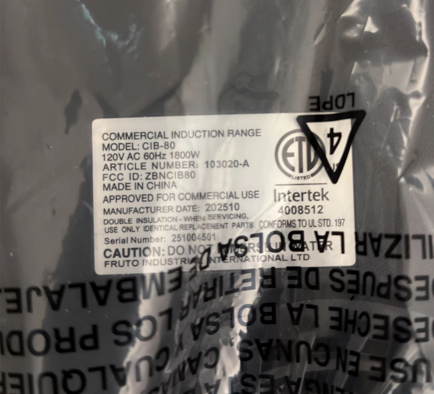 ChangBERT 1800W Professional Induction Cooktop – Commercial - photo 5