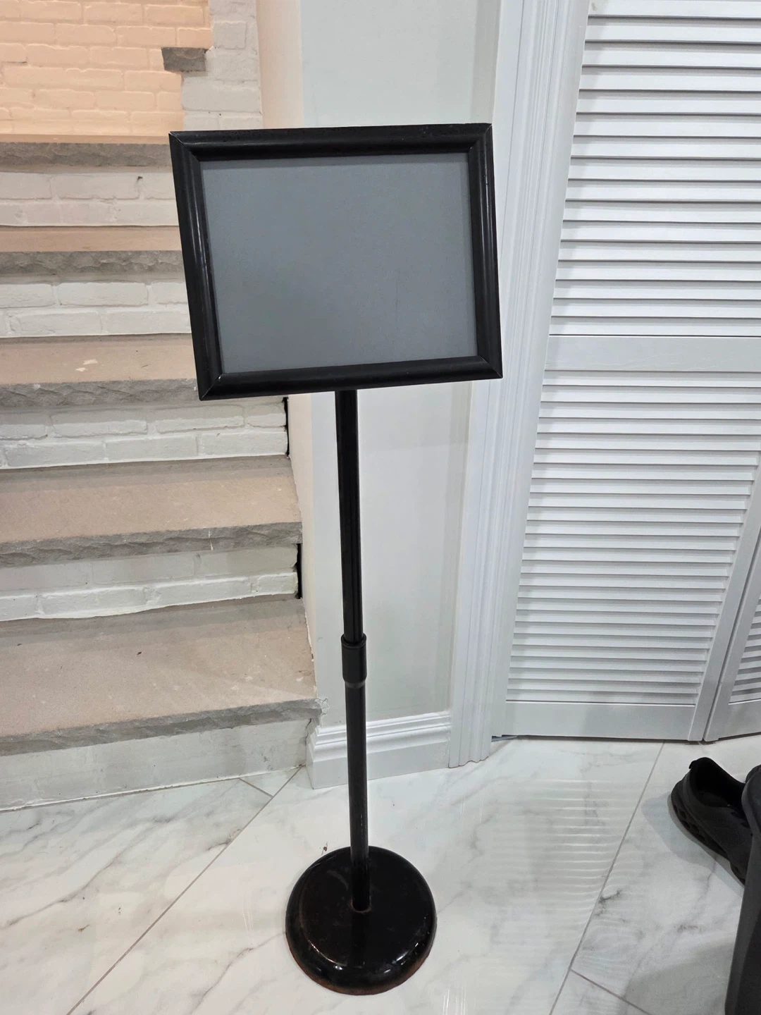 Black Metal A-Frame Sign Holder
