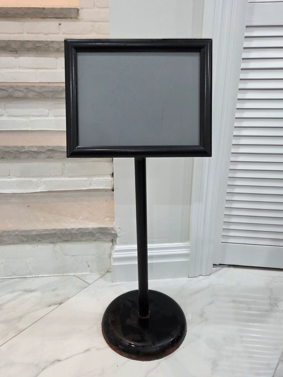 Black Metal A-Frame Sign Holder - photo 3
