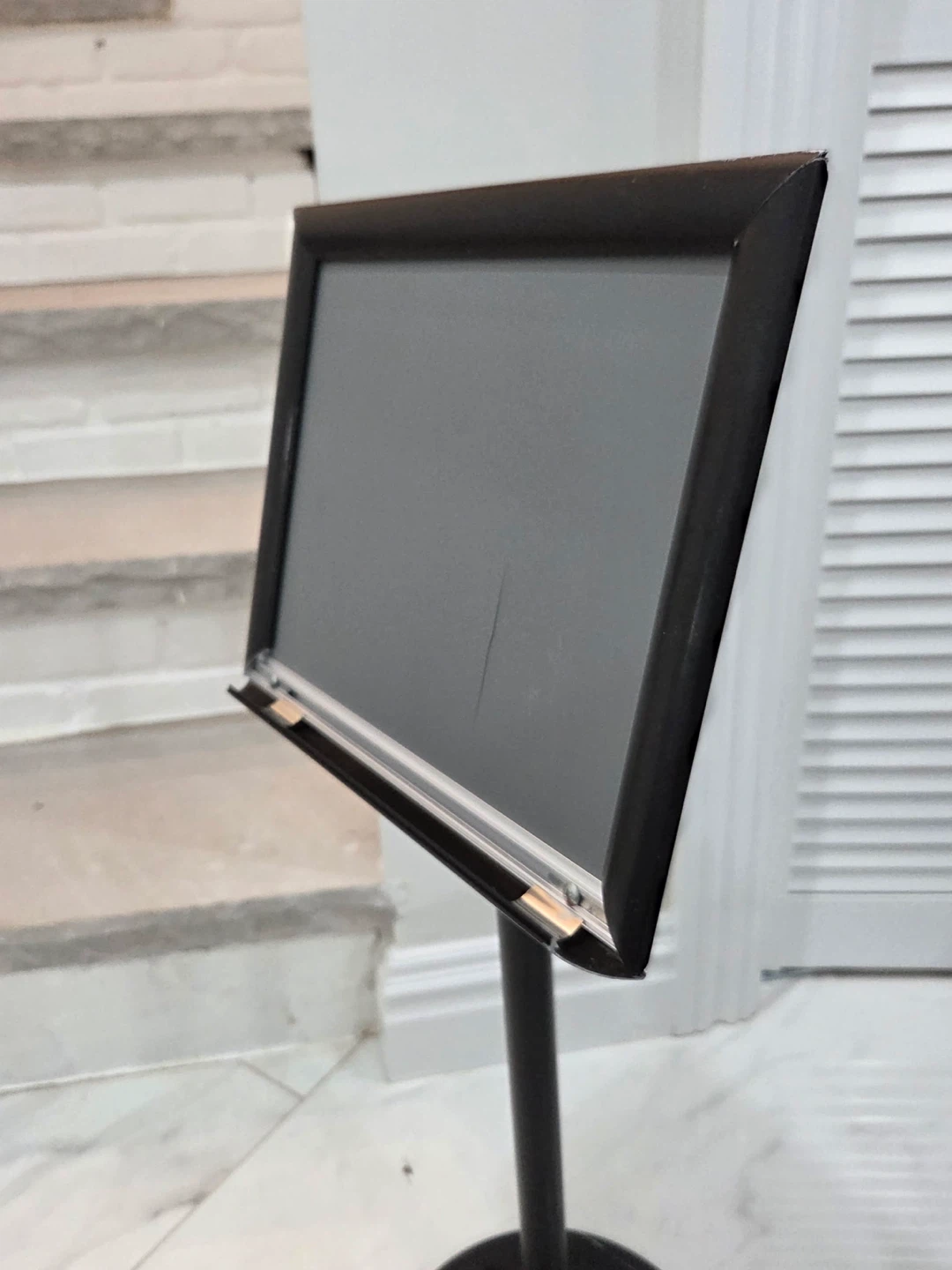 Black Metal A-Frame Sign Holder - photo 5