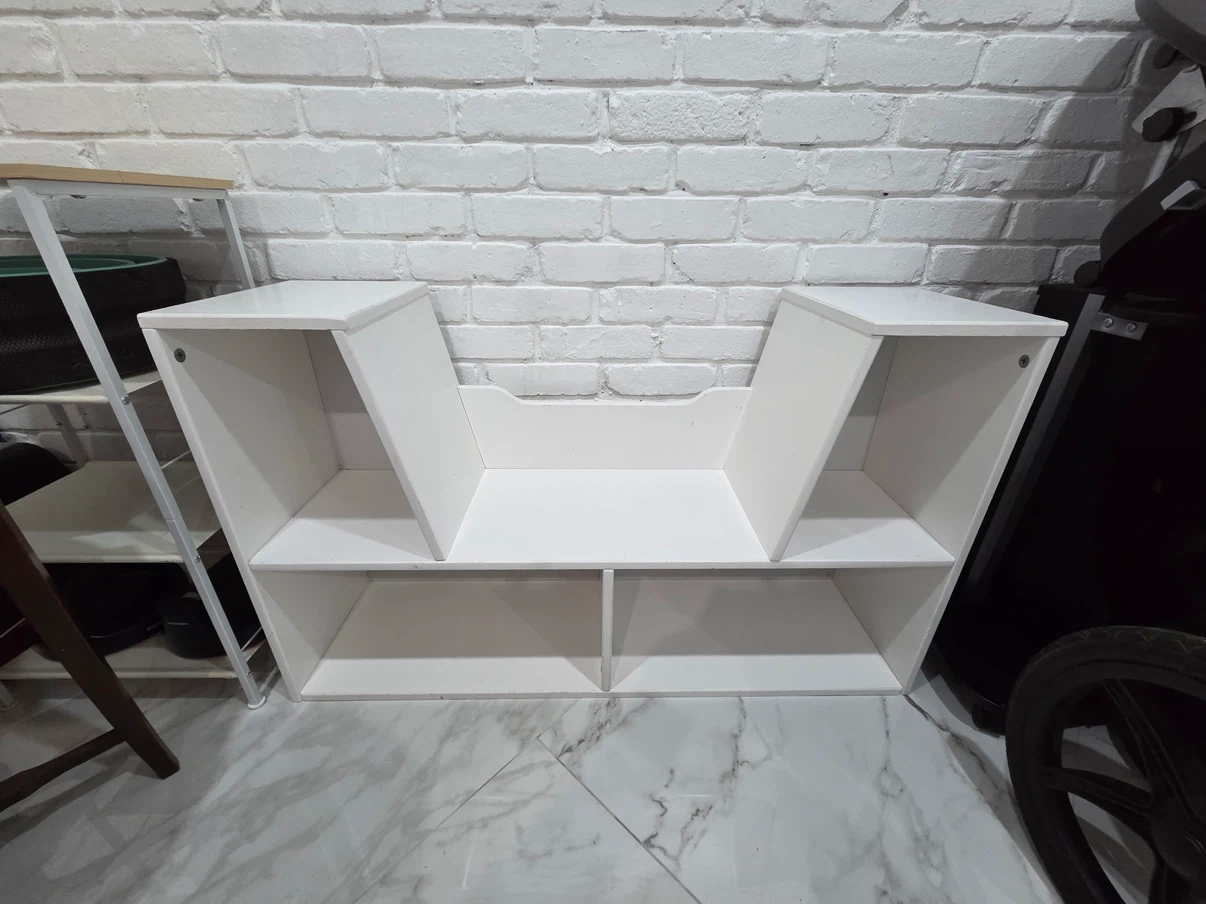 White storage shelf unit - photo 2