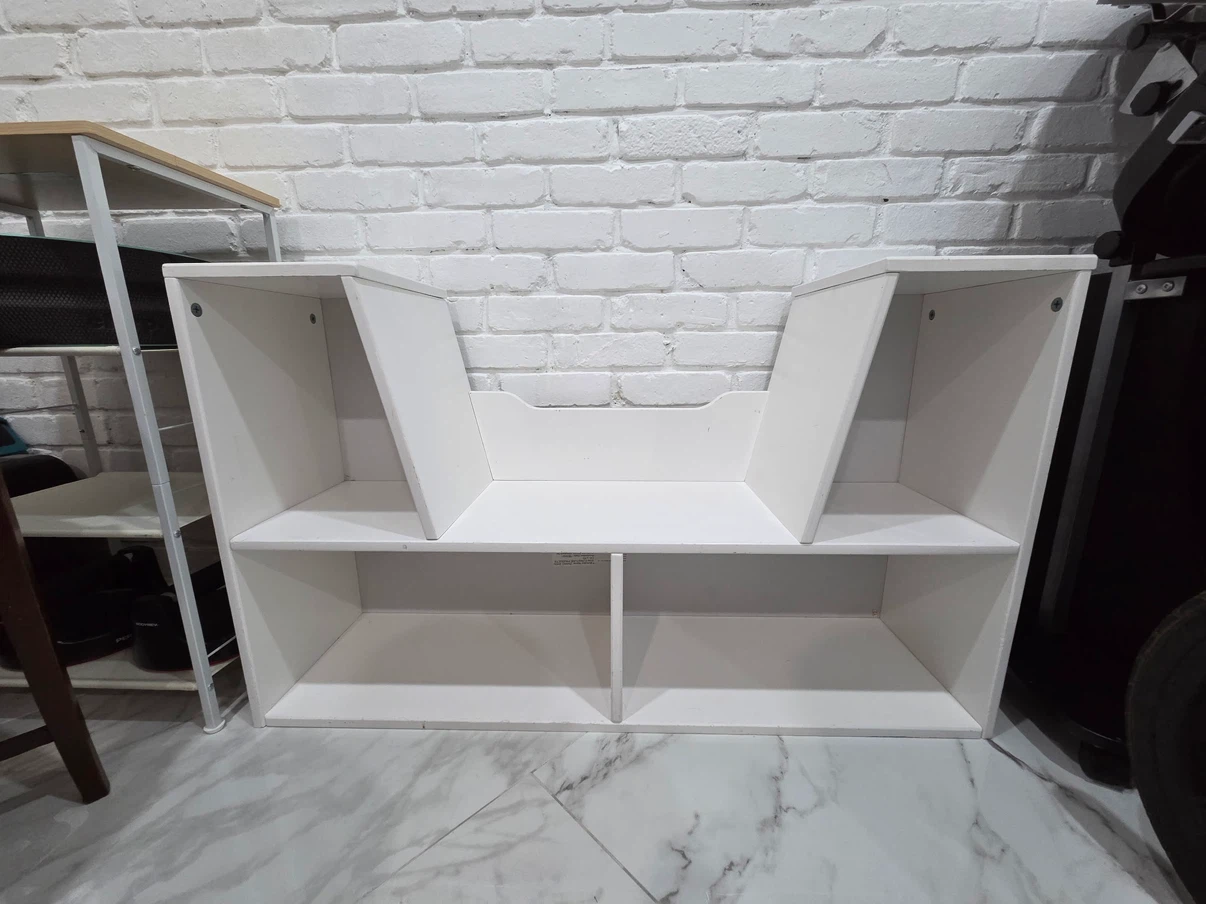 White storage shelf unit - photo 3