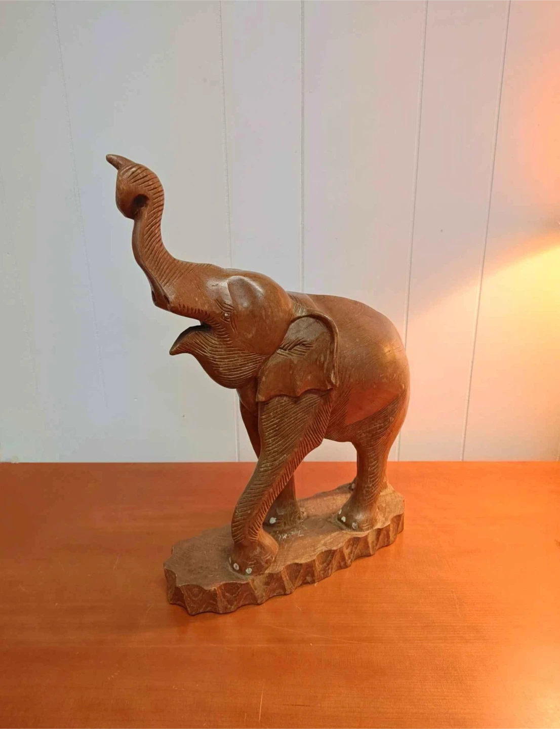 Wooden Elephant Figurine