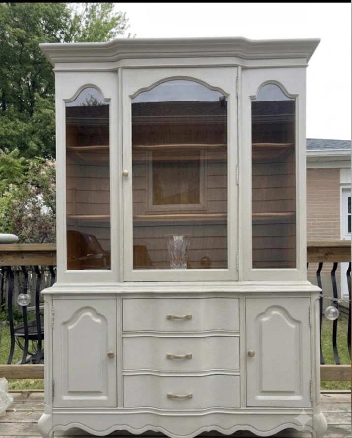French Provincial China Cabinet