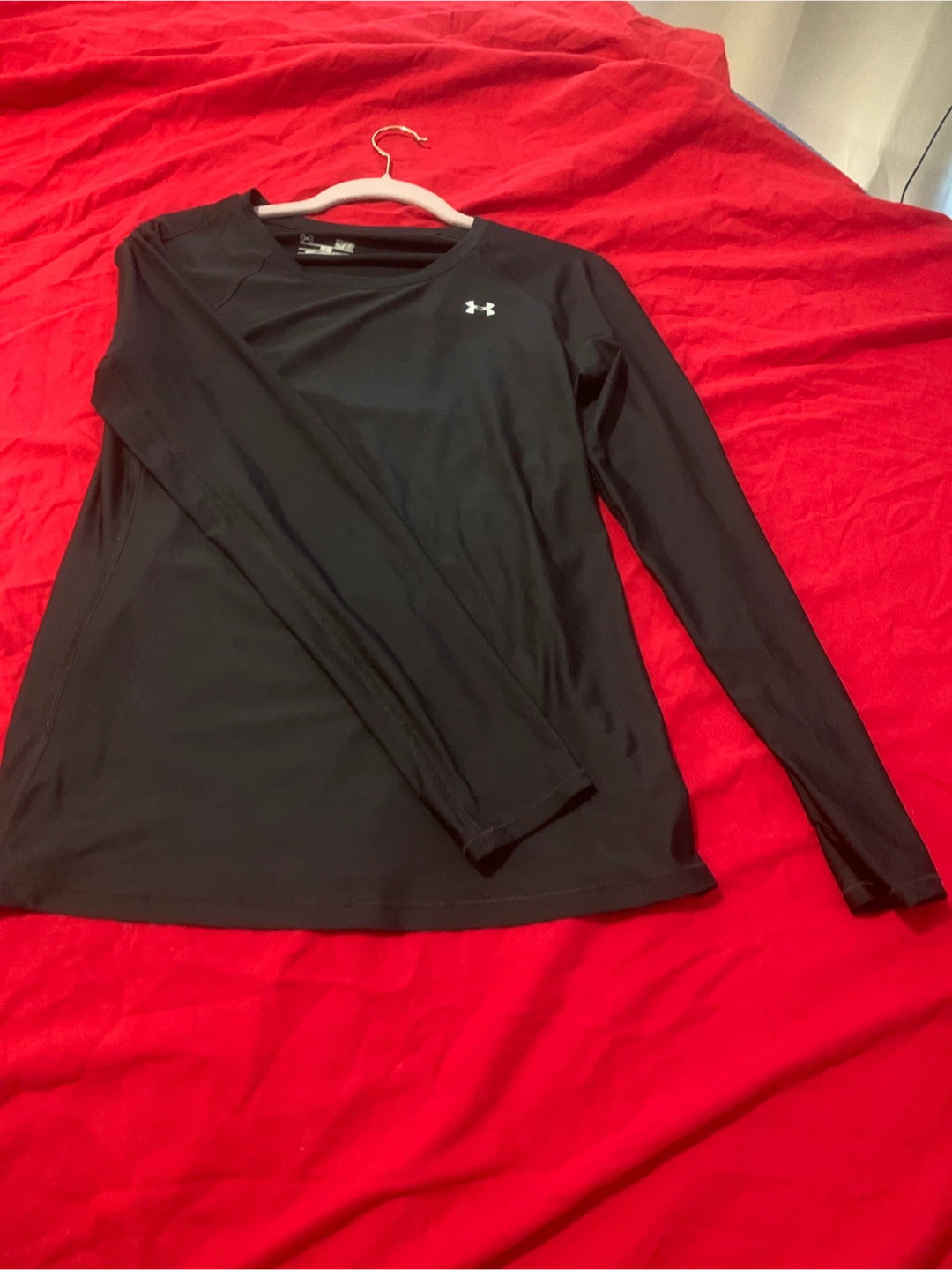 Black Long Sleeve top s/m fitted - photo 4