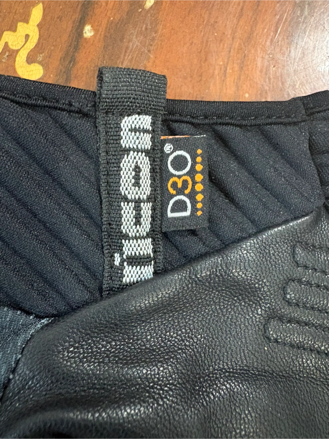 Icon D3O motorcycle gloves in black and green - photo 5