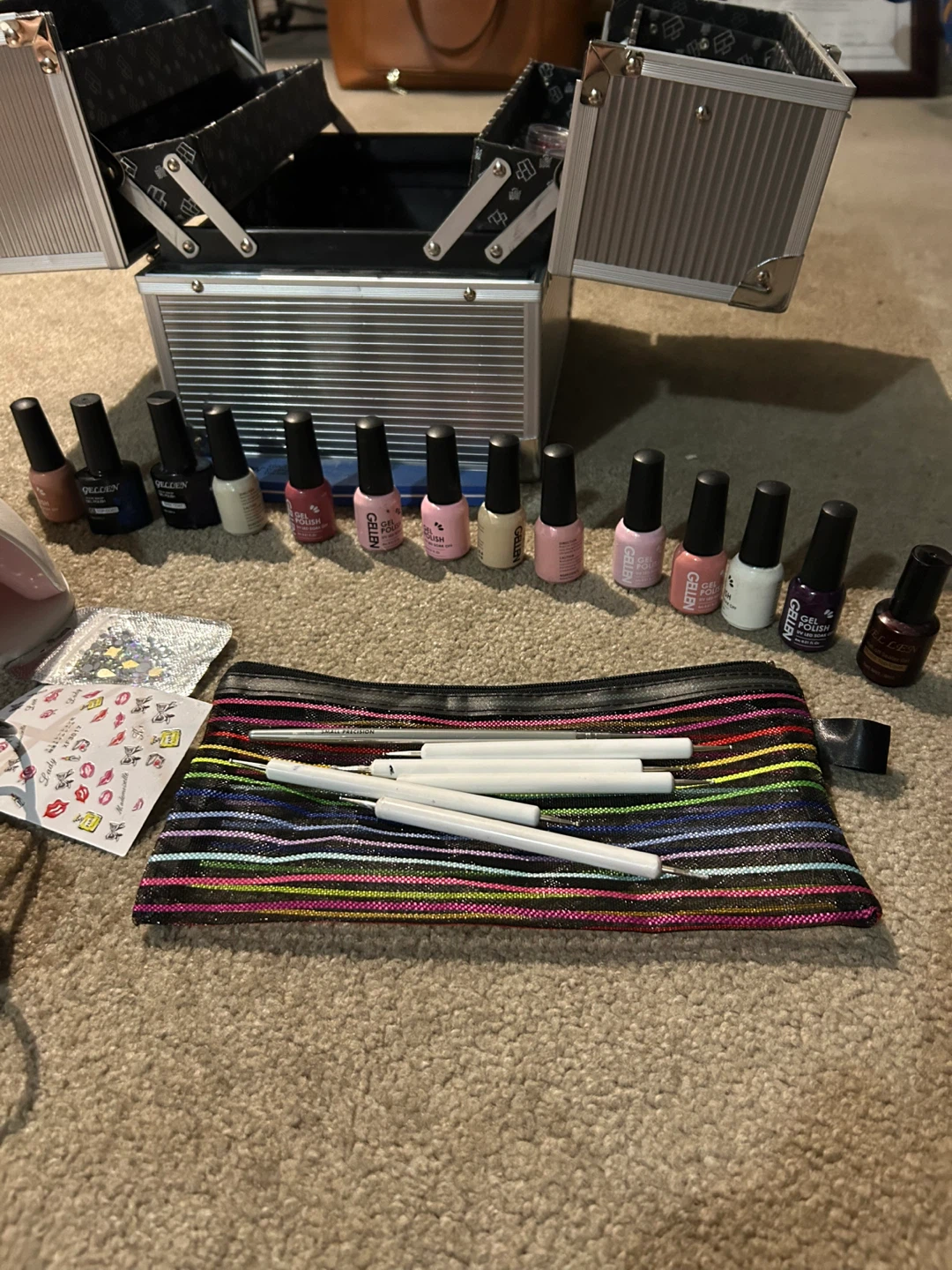 Nail Polish Collection with UV Lamp and Case - photo 2