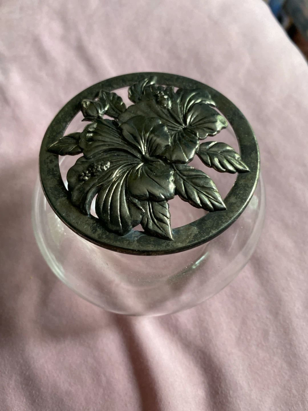 Pot Pourri Jar with Silver-Plated Lid