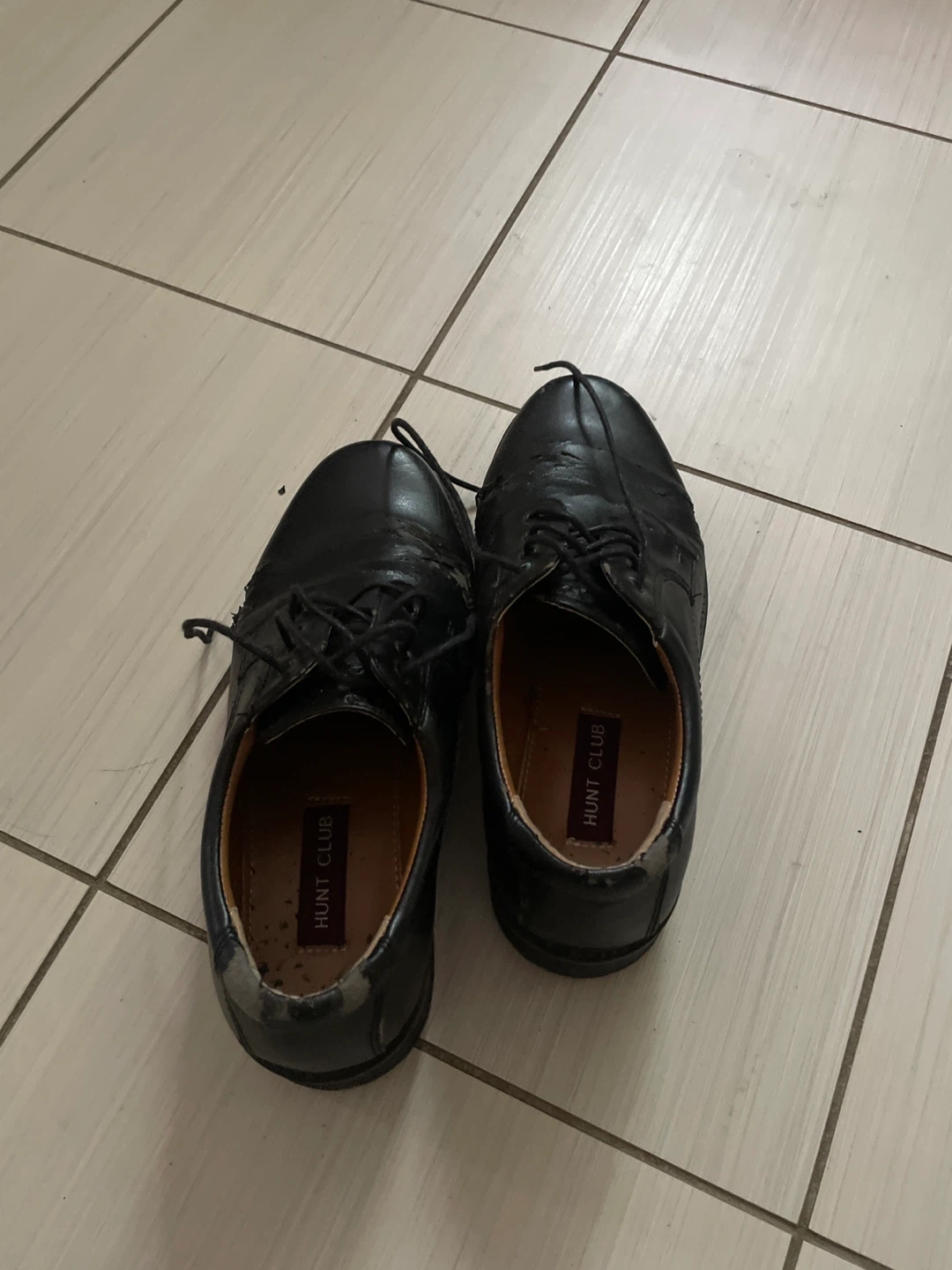 Hunt Club Men's Black Leather Dress Shoes