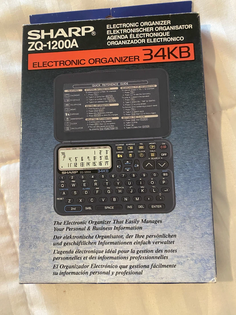 Sharp ZQ-1200A Electronic Organizer 34KB
