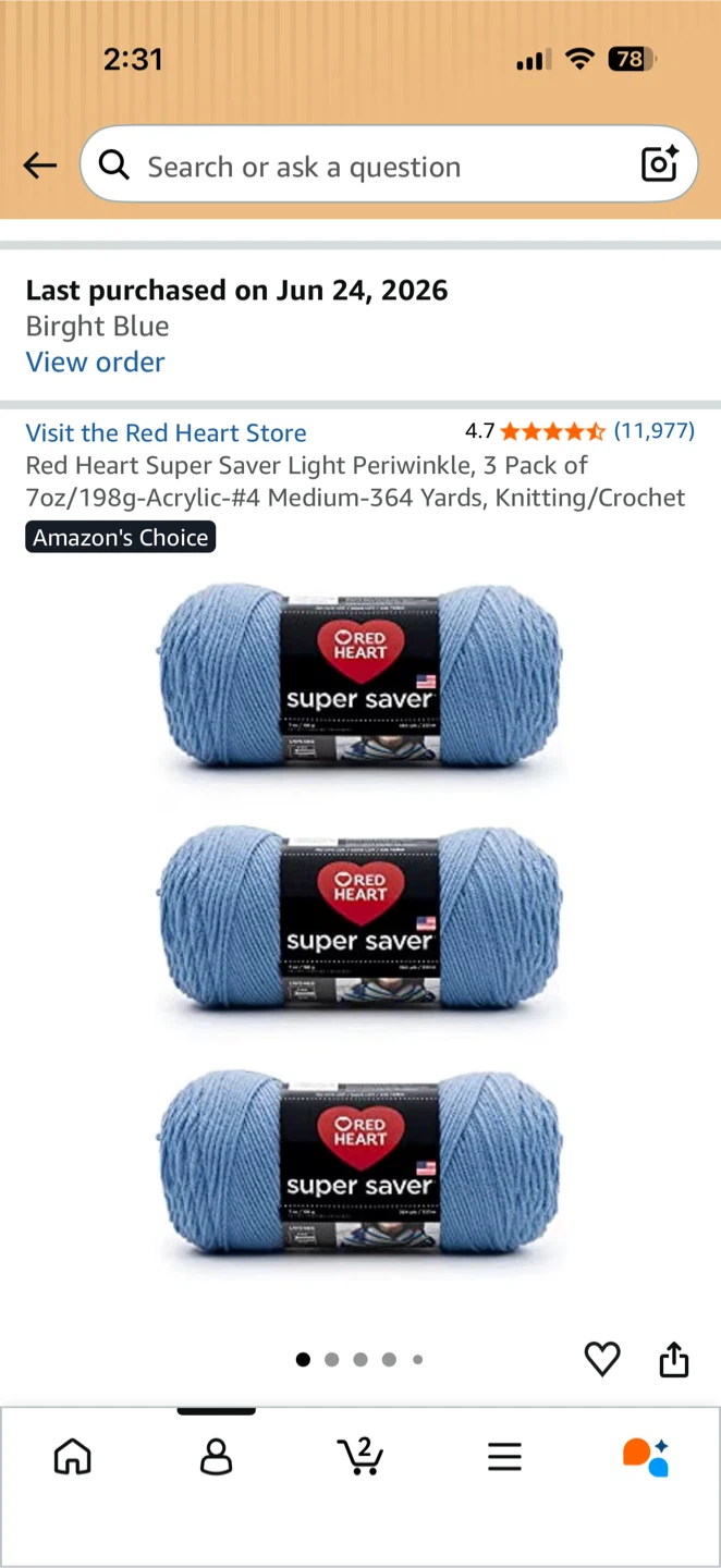 Knitting Yarn (3 Pack)