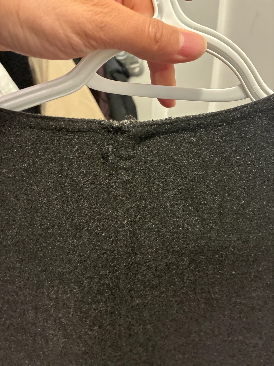 Grey Wool Blend Coat Uniqlo - photo 3