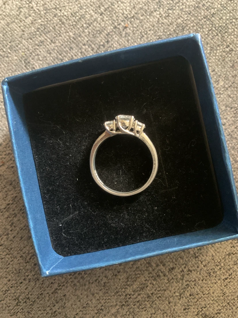 Silver Ring with Three Stones - photo 2