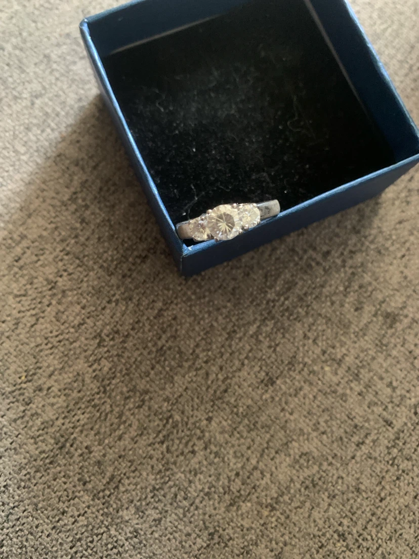 Silver Ring with Three Stones - photo 3