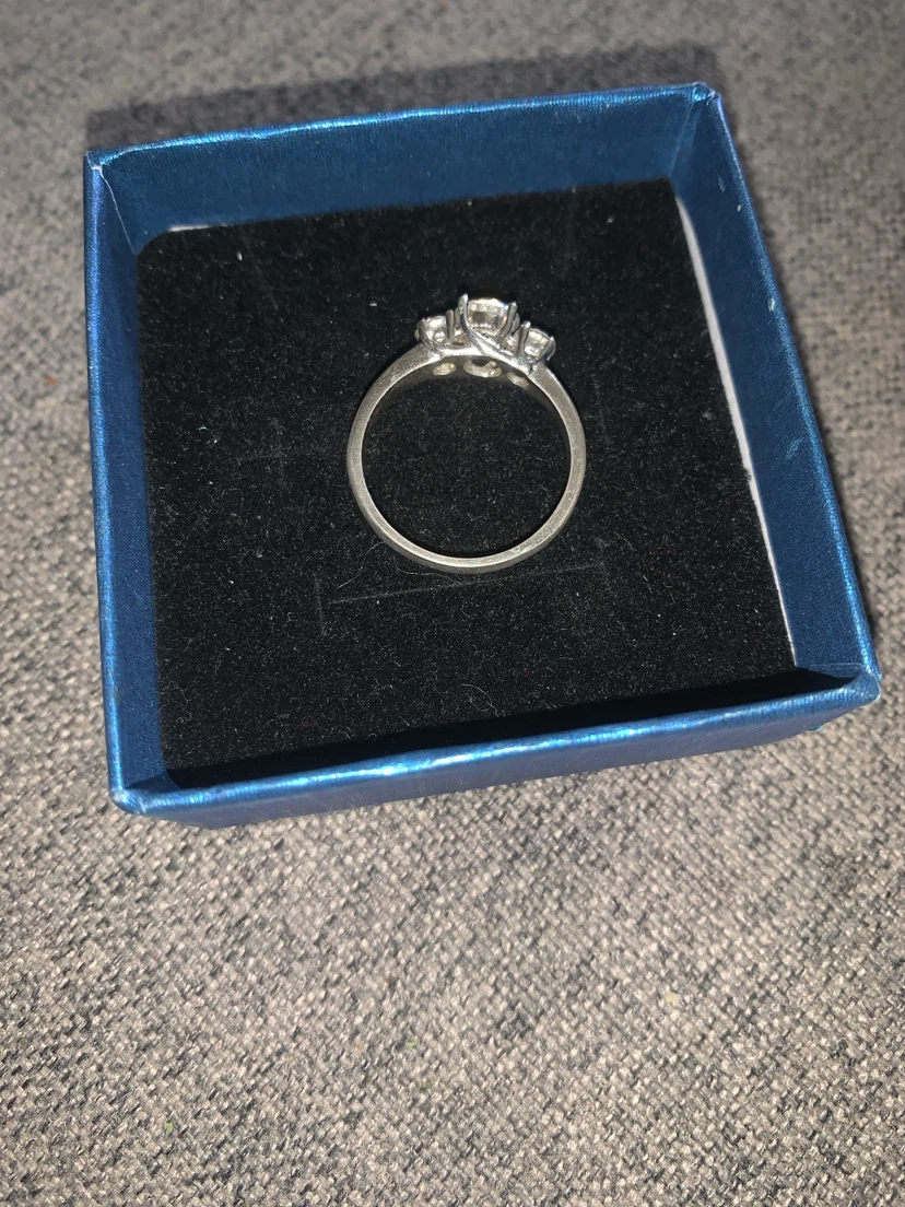 Silver Ring with Three Stones - photo 4