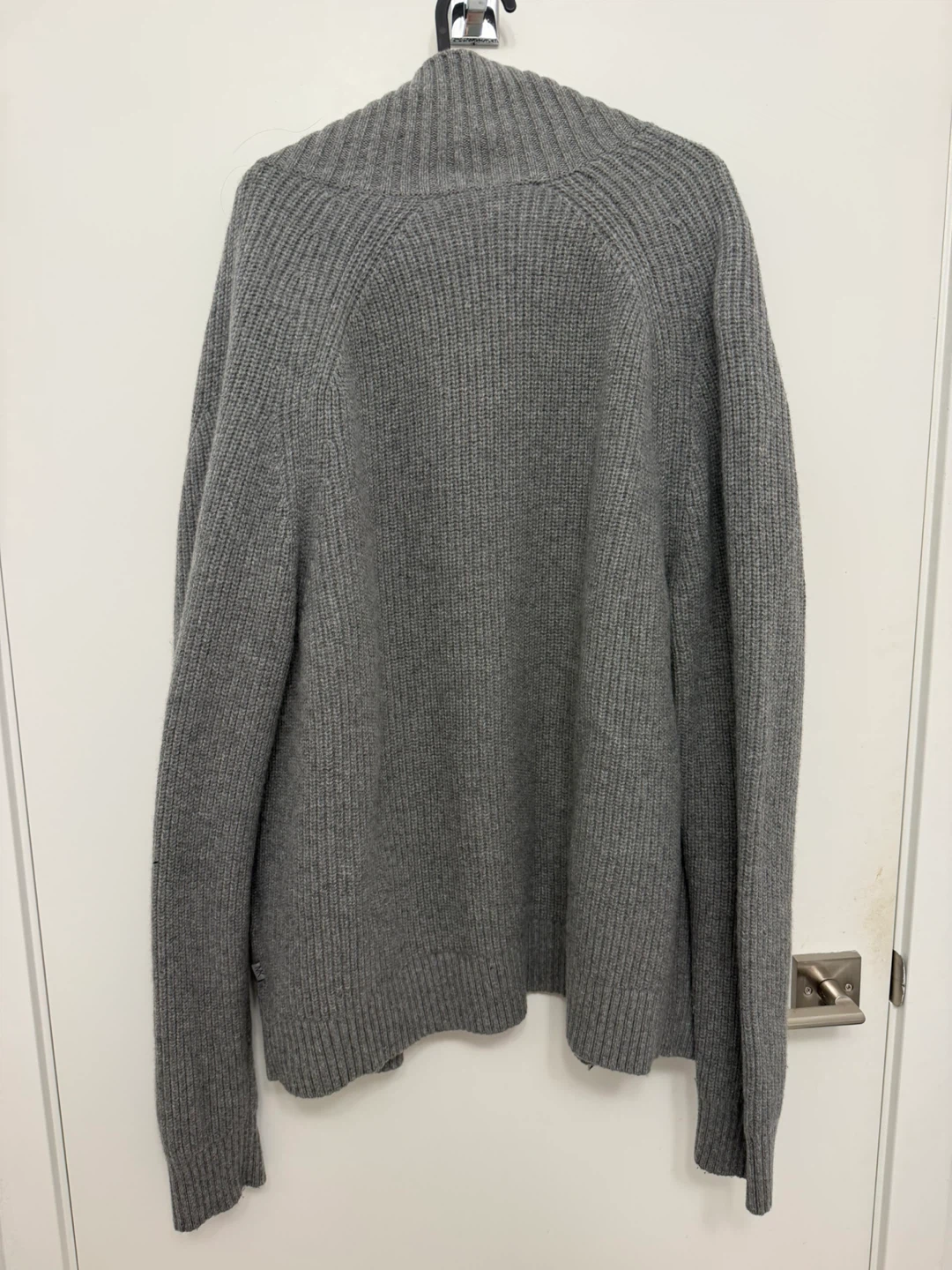 Wool Michael Kors Grey Zip-Up Cardigan Sweater Jumper - photo 3