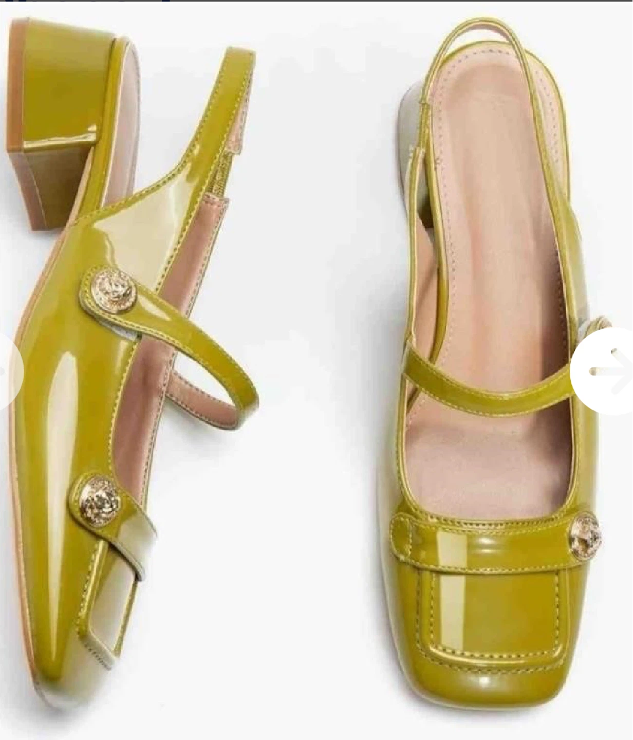 Olive Green Slingback Heels
