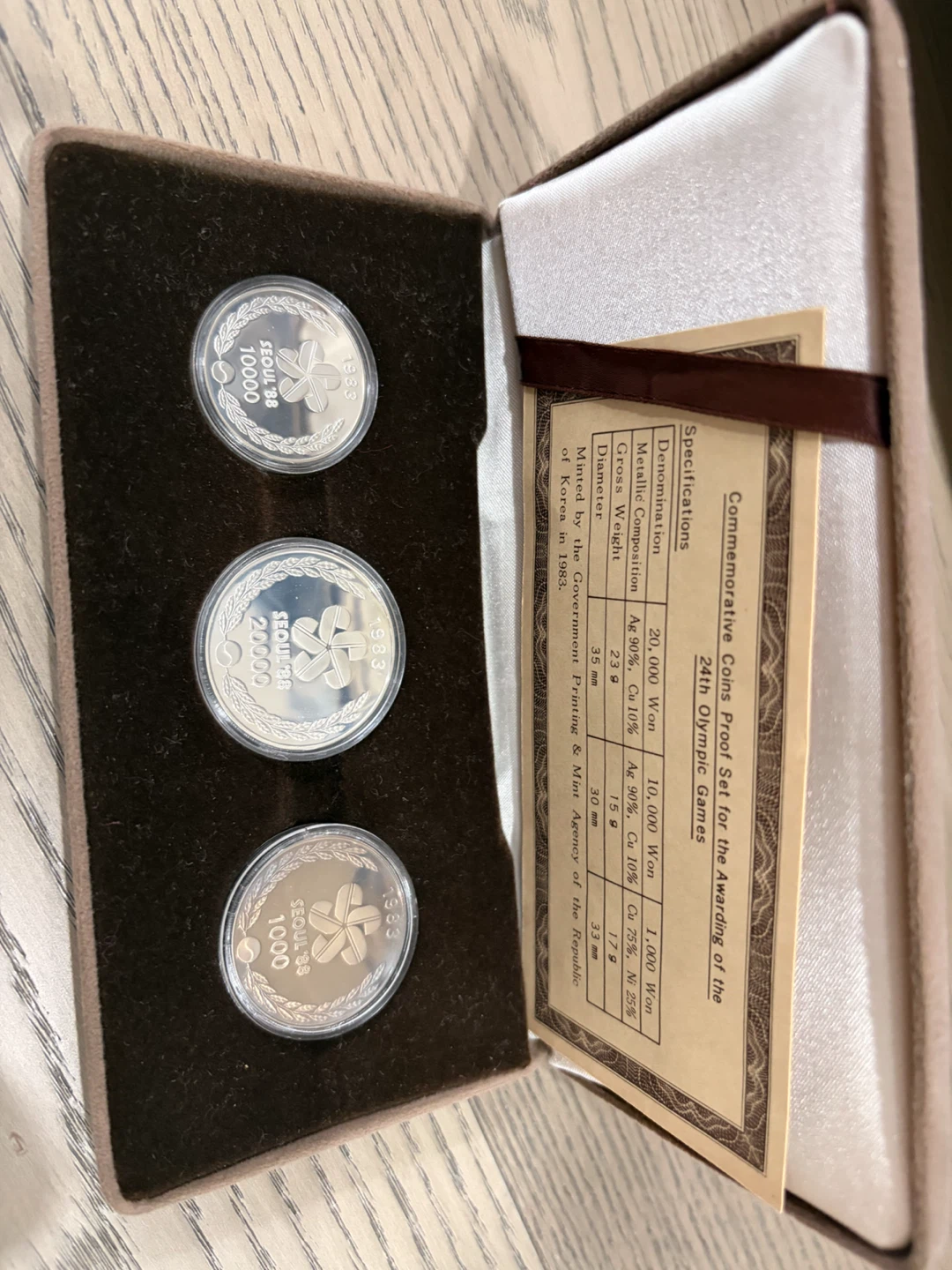 Commemorative Coins Proof Set - 24th Olympic Games Seoul 1988